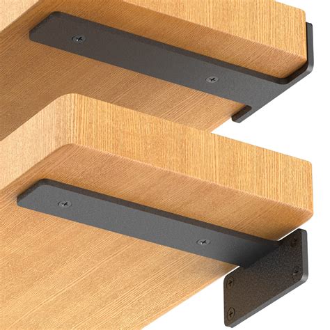 black metal floating shelf brackets|heavy duty floating shelf brackets.